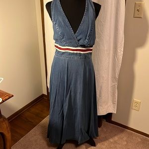 Studio F Long Blue Jean Dress Size 6